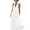 #01 White, variant on Fewfanhot Women's Dresses Summer Sleeveless Halter Elastic Waist Backless Front Slit Flowy Long Dresses
