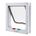 thumbnail image 1 of Puerta para gatos mediana con cierre de 4 vías para puertas interiores y exteriores, puerta para mascotas resistente a la intemperie para gatos, perritos, gatitos y gatitos con circunferenci, 1 of 5