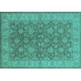 thumbnail image 1 of Ahgly Company Indoor Rectangle Oriental Turquoise Blue Traditional Area Rugs, 2' x 3', 1 of 4