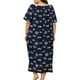 thumbnail image 2 of Vestido de descanso para mujer, camisones holgados de talla grande estilo vintage, pijamas para descansar, 2 of 7