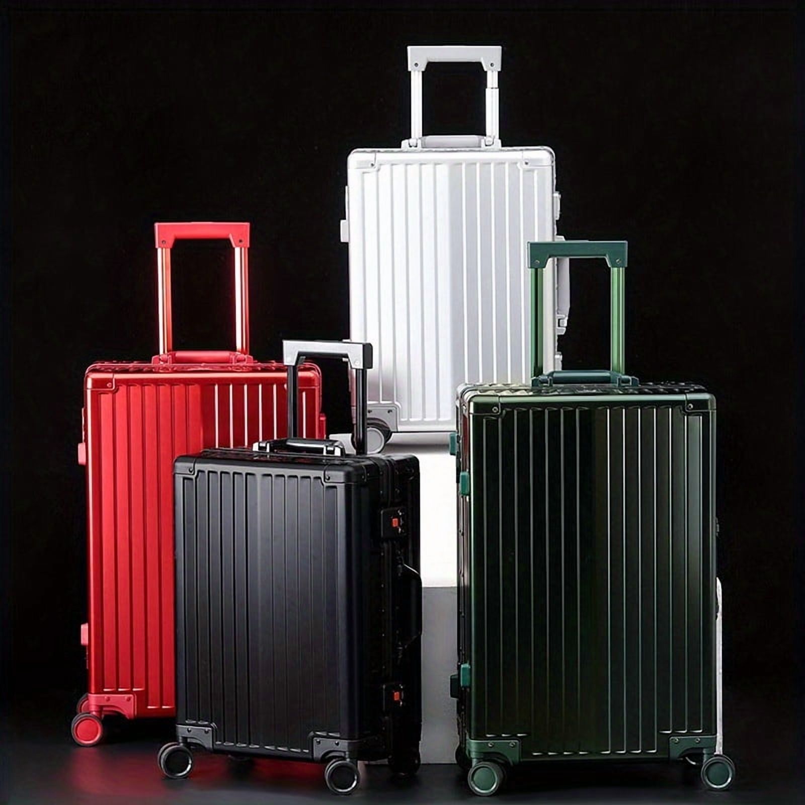 Sleek and Practical 20-inch Cabin Suitcase Made of All- Aluminum-Magnesium Alloy Material with Extendable Handle
