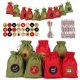 thumbnail image 2 of 73 bolsas de lino de Navidad con cordones Bolsas de regalo de arpillera de Navidad 24 días Bolsas de calendario de Adviento de Navidad Conjunto de bolsas de regalo de calendario de Adviento yeacher Pequeña, 2 of 2