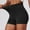 Black, variant on Sevevn Women's Fitness Outdoor High Waisted Yoga Clothes For Running Riding Sports Solid Color Pocket Yoga Pants Shorts With Pocket