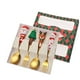 thumbnail image 2 of Juego de cucharas navideñas, linda cuchara de muñeco de nieve, cuchara de postre navideña, tenedor, cubiertos de regalo, 2 of 6