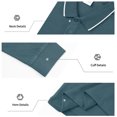 thumbnail image 6 of LNZGNM Henley Shirts for Men Quick Drying 1/4 Button Solid Color T Shirts Loose Breathable Long Sleeve Shirts Athletic Workout Lapel Tops,Dark Blue M, 6 of 9