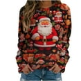 thumbnail image 2 of Herrnalise Womens Tops Fashion Pullover Round-Neck Long Sleeve Christmas Printed Blouses Sweatshirt Tops Gifts for Women, 2 of 5