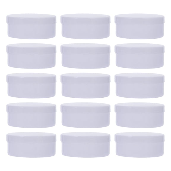 KALLORY  30Pcs White Pe Face Cream Boxes for Travel and Refill