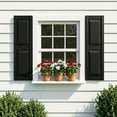 thumbnail image 2 of Resenkos Square Faux Window Panel, Durable, All-Weather Decor for Instant Architectural Character, 14"x25", Black, 2 of 11
