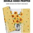 thumbnail image 5 of Sunflower Placemats Set of 4,18X12 Inch Summer Yellow Floral Flowers Buffalo Plaid Vases Washable Burlap Table Mats for Party Kitchen Dining Decoration and Supplies, 5 of 6