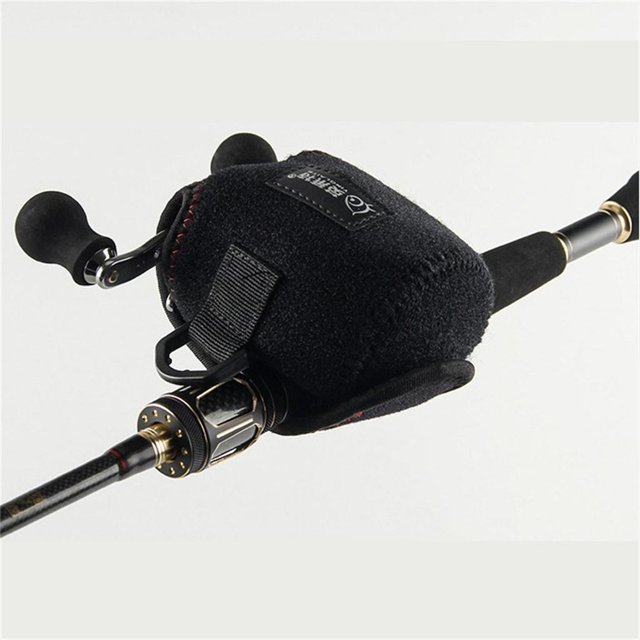 Cubierta Bolsa Almacenamiento Carrete Eslabón giratorio Rueda Protección contra moscas Seguridad deportiva DYNWAVEMX Cubierta del carrete de la pesca