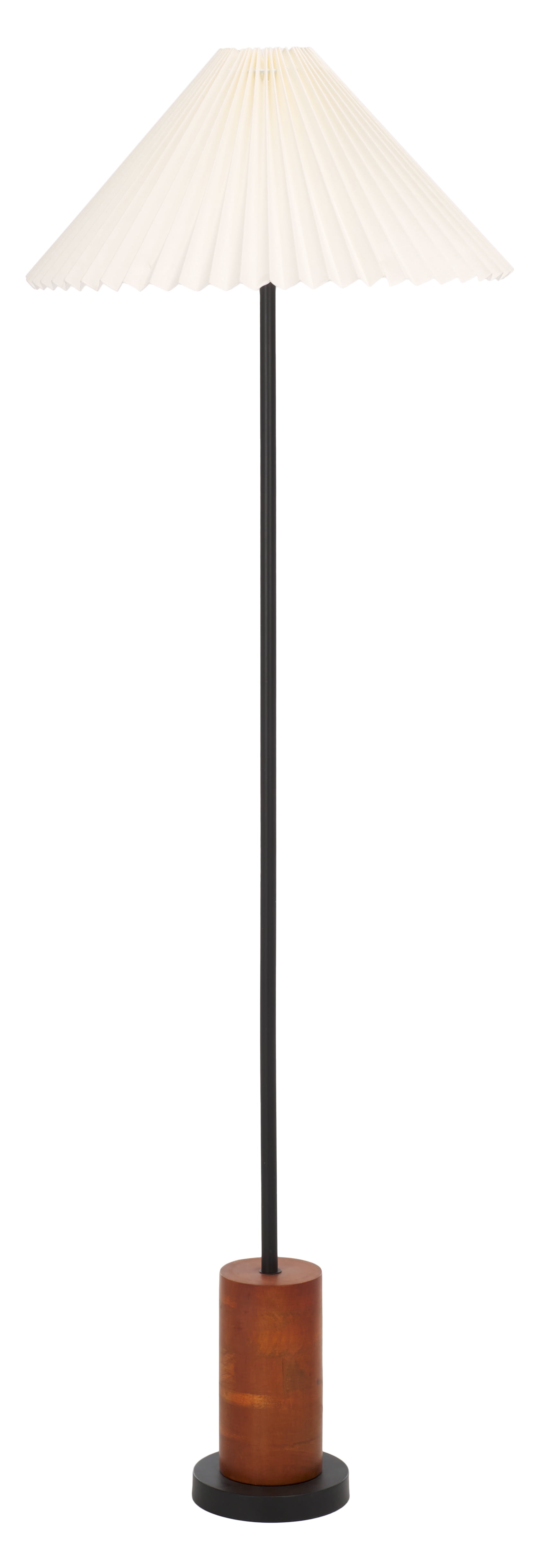 Safavieh Willa 55" Mid-Century Walnut/Black Floor Lamp