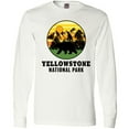 thumbnail image 3 of Inktastic Yellowstone National Park with Bear Mountains and Trees Cricle Long Sleeve T-Shirt, 3 of 5