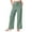 Mint Green, variant on Horkkom Linen Pants Women Solid Color Elastic Waist Wide Leg Pants Summer Loose Flowy Casual Pants with Pockets Drawstring L