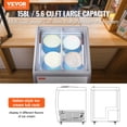 thumbnail image 2 of VEVOR 5.6 Cu.ft Commercial Ice Cream Display Case Gelato Dipping Freezer Cabinet, 2 of 9