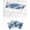 Navy, Sky Blue, White, variant on Fluorescent Light Covers for Ceiling Lights 1 Piece, Navy Blue Palm Leaves Magnetic Classroom Light Covers 4x2 Feet, Summer Botanical Tropical Leaf Fluorescent Ceiling Filters for Office Classroom