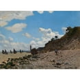 thumbnail image 2 of Claude Monet 18x14 Gold Ornate Wood Frame and Double Matted Museum Art Print Titled - The Beach at Honfleur (1864-1866), 2 of 4