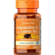 Nature's Bounty Puritans Pride Zeaxanthin 4mg with Lutein 10mg Softgels, 60 Count 1 ea