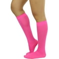 thumbnail image 3 of ToBeInStyle Women's Fashion Opaque Nylon Knee High Socks - Fuchsia, 3 of 7