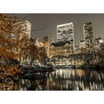 thumbnail image 2 of Frank, Assaf 24x19 White Modern Wood Framed Museum Art Print Titled - Evening view of Central Park in New York City, 2 of 4