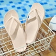 thumbnail image 2 of Litfun Women's Flip Flops Summer Beach Thong Sandals Orthopedic Slide Sandals for Arch Support, Cream White, 2 of 7
