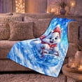 thumbnail image 6 of Playful Fox Sled Adventure Winter Snow Scene Vibrant, Peaceful Mountain Lake Scene, Warm Flannel Blanket for Cabin and Lodge, Outdoor Lovers Camping Gift, Playful Home Decor, 6 of 9