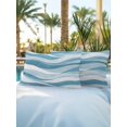 thumbnail image 4 of Outdoor Pillows Waterproof, Blue Ombre Throw Pillows with Inserts Included, Modern Moire Abstract Art Aesthetics Indoor Outdoor Decorative Lumbar Pillow for Bed/Couch/Patio 12"x20", 2Pcs, 4 of 8