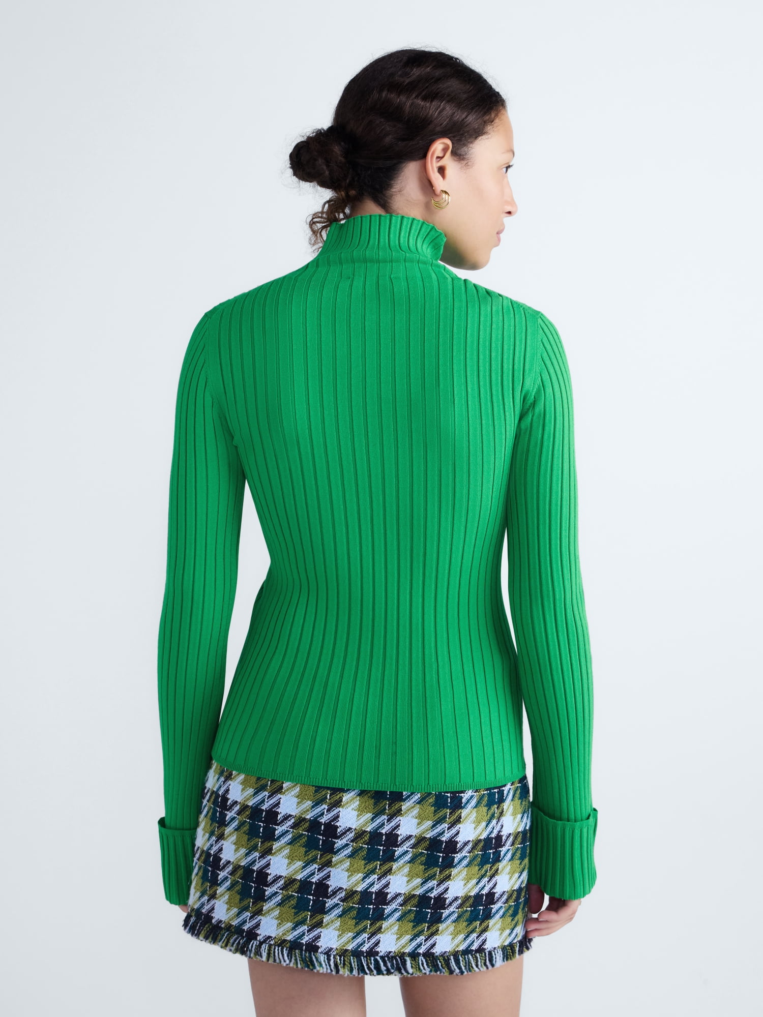 Free Assembly Women's Ribbed Mock Neck Sweater, Midweight, Sizes XXS-XXL