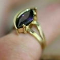 thumbnail image 2 of 2.10Ct Marquise Lab Created Amethyst Women's Engagement Ring 14K Yellow Gold Plated, 2 of 4