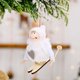 thumbnail image 2 of Decoración de Navidad postura sentada colgante pierna Ángel muñeca colgante árbol de Navidad pequeño ángel colgante regalo colgante Wmkox8yii  fhajkh3846, 2 of 3