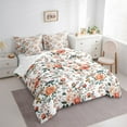 thumbnail image 3 of Homewish Rose Flower Floral Bedding Comforter Set 7pcs for Adult, Plant Botanical King Bedding Sets, Vintage Western Fashion Reversible Bed Sheets, Luxury Bedroom Decor, 3 of 7