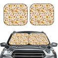 thumbnail image 2 of Sikiie Boho Flowers Print Foldable Car Windshield Sun Visor, Car Window Sunshade Suitable for Sedan, SUV and Truck Car Accessories-Large, 2 of 6