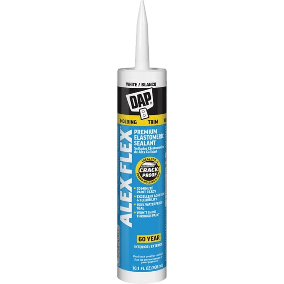 DAP 18542 Alex Flex Premium Molding & Trim Sealant, 10.1 oz, White