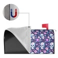 thumbnail image 5 of Daiia Skull Purple Flower Mailbox Cover , Magnetic Welcome Mailbox Wraps Post Letter Box Cover for Garden Yard Home Decor-21x18 in, 5 of 7