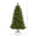 thumbnail image 2 of HomeStock 6ft Rustic Spruce Artificial Christmas Tree with 350 Clear Lights, Pine Cones, and Red Berries for Festive Celebrations, 2 of 7