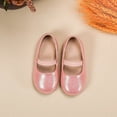 thumbnail image 4 of KPOPLK Toddler Girls Dress Shoes Little Girls Mary Jane Flower Soft Sole Princess Shoes for Little Kids Size 7,Pink, 4 of 6