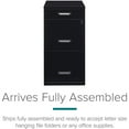 thumbnail image 3 of Space Solutions 3 Drawer Metal File Cabinet with Pencil Drawer Black, 3 of 13