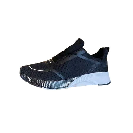 

Tenmix Womens Sneakers Breathable Running Shoe Sport Athletic Shoes Fitness Workout Casual Sneaker Gym Non-Slip Shock Absorption Flats Black 8.5