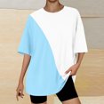 thumbnail image 3 of Camiseta Corta con Cuello Redondo Y Gota Del Hombro para las Mujeres, 3 of 4