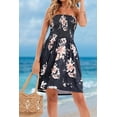 thumbnail image 6 of Women's Smocked Printed Tube Mini Dress Polyester % 100 Fabric with Sheer Bodice Slight Stretch and Flowy Skirt, 6 of 9
