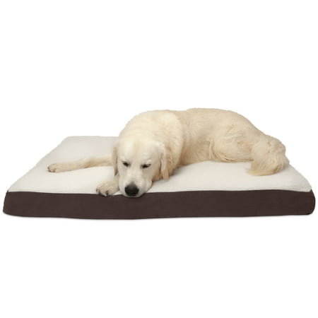 Orthopedic Cat Beds - FurHaven Pet Dog Mattress | Deluxe Orthopedic Sherpa Pet Bed Mattress for Dogs & Cats, Espresso, Jumbo