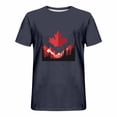 thumbnail image 3 of Weiqiqre T-Shirts pour Homme Drapeau Canadien Col Ras du Cou Chandail Doux Manches Courtes Col Rond Blouses Chemises, 3 of 5