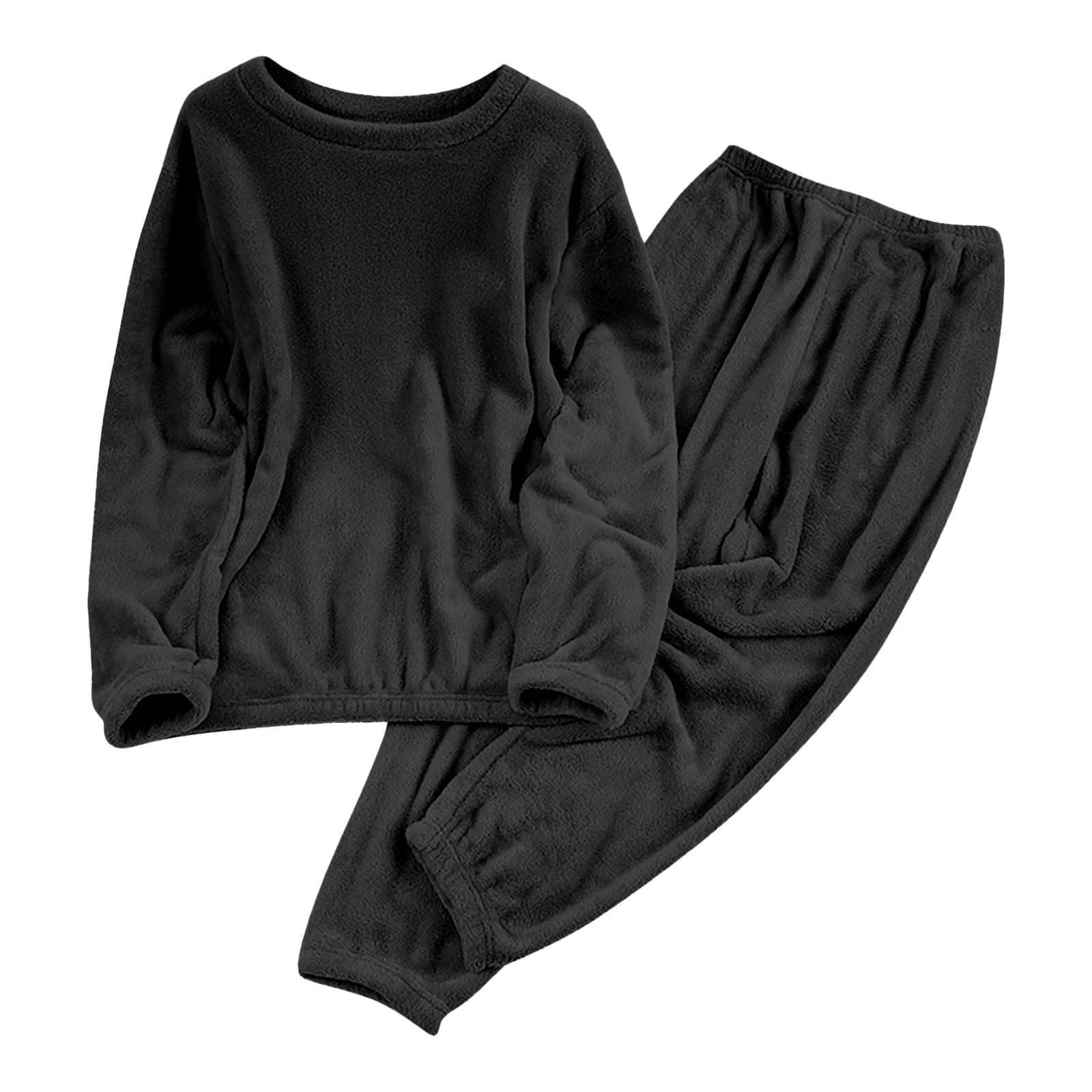 DAFPZW 2 Piece Fleece Pajamas for Women Sets V-Neck Outfits Sherpa