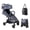 Blue, variant on Beberoad R2 Ultra Compact Lightweight Travel Folding Baby Newborn Stroller with Waterproof Canopy and All Wheels Suspension,Grey