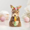 thumbnail image 4 of Lovely Straw Easter Rabbit Bunny Figurine Crafts for Spring spring and Festival Decor 12x11x21cm, 4 of 9