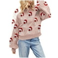 thumbnail image 2 of Christmas Sweaters for Women 2025 Long Sleeve Crewneck Glass Sequin Knitted Pullover Sweater Jumper Tops, 2 of 7