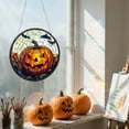 thumbnail image 4 of Light Catcher Decorations, Pumpkins Bats Ghosts Stained Glass Style Window Door Wall Hanging Ornaments, Indoor Outdoor Easy To Install Handmade Craftsmanship Decors, 4 of 7