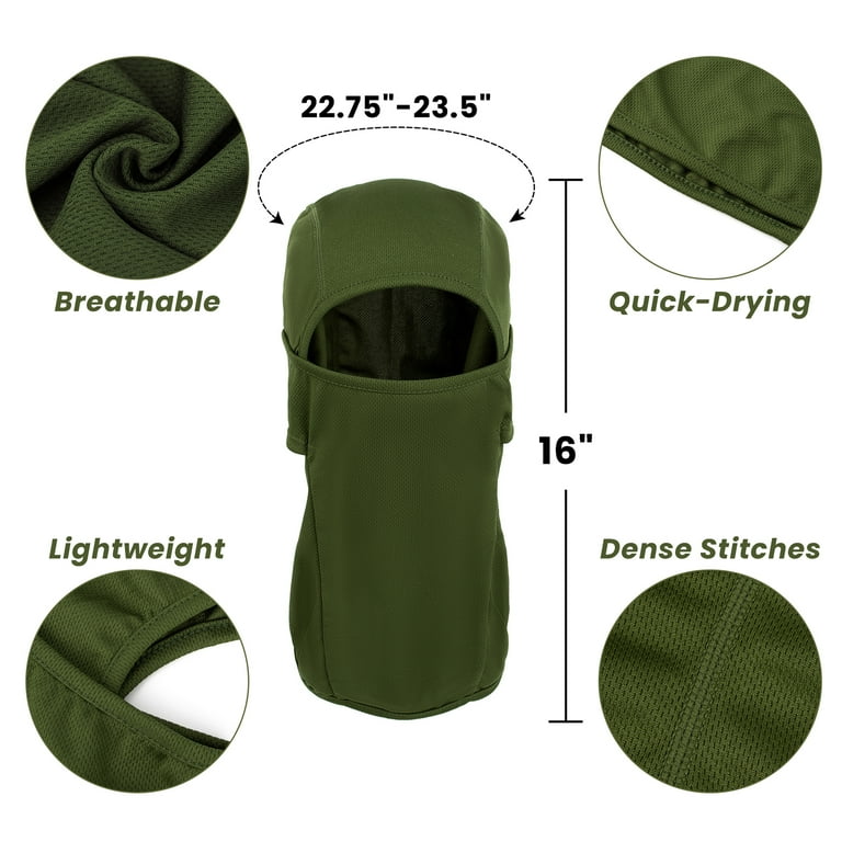 Toptie Ski Mask Summer Balaclava Full Face, Mesh Quick Dry