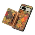 thumbnail image 5 of for Google Pixel 8a Luxury Premium PU Leather + TPU Case with 3 Card Slots, Kickstand Back Case Floral Pattern Skin-Friendly Shock-resistance Cover for Google Pixel 8a, Autumn, 5 of 6