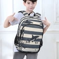 thumbnail image 6 of FORMRS Unisex School Backpack 17" Student Travel Bag with Laptop Compartment, Dark Sharks, 6 of 7