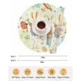 thumbnail image 6 of 15 Inch Round Placemats Set of 4, Spring Easter Non Slip Heat Insulation PP Table Mats, Bunny Carrots Eggs Floral Botanical Colorful Washable Place Mats for Kitchen Dining Party Table Decor, 6 of 7